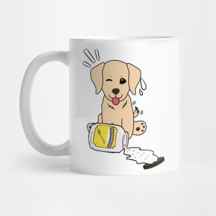 Cute golden retriever spilled mayonnaise Mug